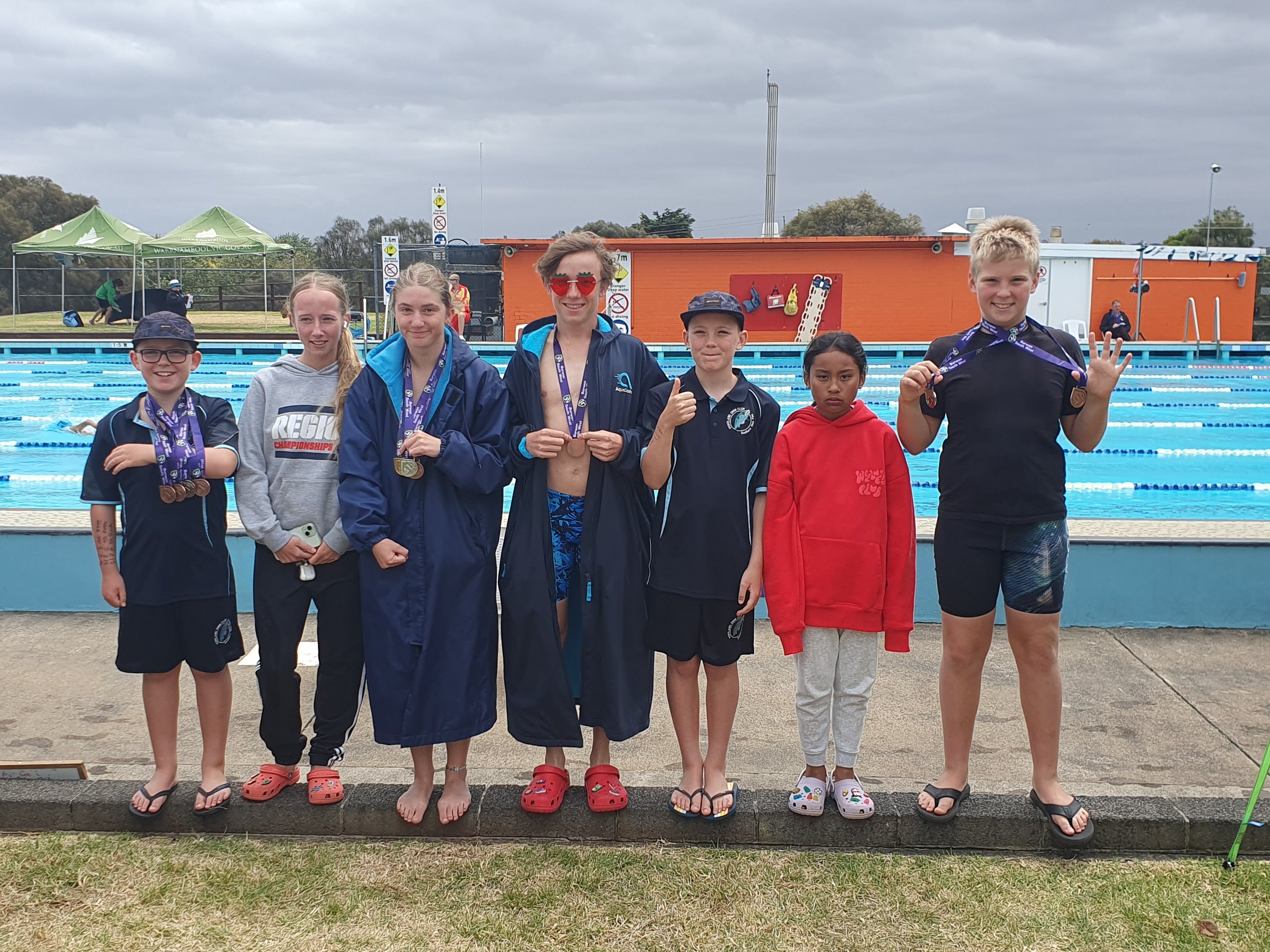 From left to right: Leo, Gwyneth, Matilda, Oliver, Riley, Rebecca, Vossie