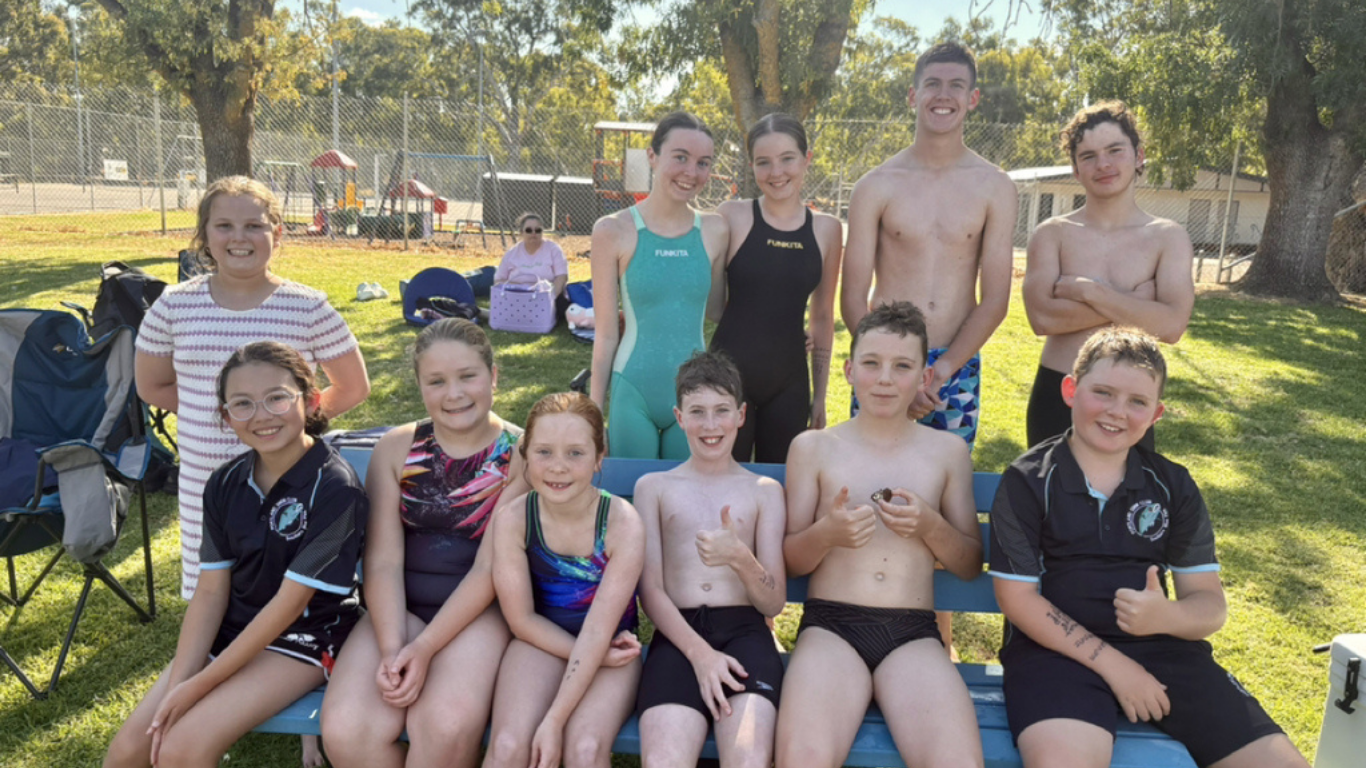 Portland Swimmers Relaxed at the Casterton Swimming Pool